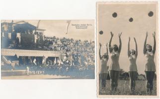 2 db RÉGI német sport motívum képeslap / 2 pre-1945 German sport motive postcards