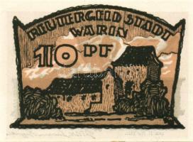 Német Birodalom/Weimari Köztársaság/Warin 1922. 10Pf + 25Pf + 50Pf 3 klf db, teljes sor T:I