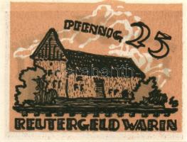 Német Birodalom/Weimari Köztársaság/Warin 1922. 10Pf + 25Pf + 50Pf 3 klf db, teljes sor T:I