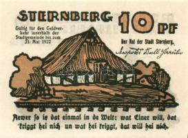 Német Birodalom/Weimari Köztársaság/Sternberg 1922. 10Pf + 25Pf + 50Pf 3 klf db, teljes sor T:I