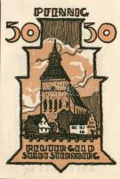 Német Birodalom/Weimari Köztársaság/Sternberg 1922. 10Pf + 25Pf + 50Pf 3 klf db, teljes sor T:I