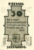 Német Birodalom/Weimari Köztársaság/Sternberg 1922. 10Pf + 25Pf + 50Pf 3 klf db, teljes sor T:I