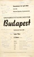 1963 Koncert plakát aláírásokkal, tokban