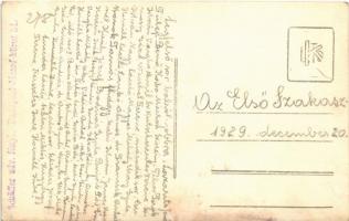 1929 Budapest, Az első szakasz katonái, csoportkép / Hungarian soldiers. Schäffer group photo (fl)