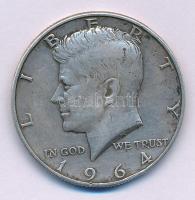 Amerikai Egyesült Államok 1964D 1/2$ Ag Kennedy T:2,2- USA 1964D 1/2 Dollar Ag Kennedy C:XF,VF Krause KM#202