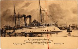 SM Kanonenboot "Luchs" / WWI Imperial German Navy (Kaiserliche Marine) art postcard, gunboat s: Graf (felületi sérülés / surface damage)