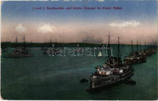 Wilhelmshaven. Hafenpartie mit SMS Moltke / WWI Imperial German Navy (Kaiserliche Marine) naval base and shipyard in Wilhelmshaven, battleship (EK)