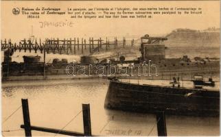 The ruins of Zeebrugge 1914-18. The way the German submarines were paralysed by the Intrepid and the Iphigenie and how their bas was bottled up