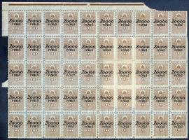 1946  20.000P okmánybélyeg 50 db-os félív