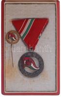 ~1970-1980. Kiváló Úttörővezető zománcozott kitüntetés mellszalagon, miniatűr kitűzővel, tokban T:2
