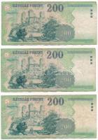 1998-2006. 200Ft (3xklf) T:III