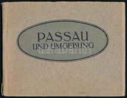 cca 1920-1940 Passau és környéke. Passau, G. Kanzler-ny, 10 fekete-fehér fotót tartalmazó prospektus, a gerincen kis szakadással.