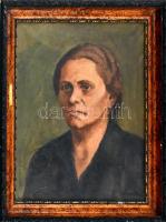 Fényes A jelzéssel: Női portré. Olaj, vászon. Fa keretben. 50×40 cm