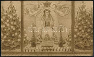 cca 1910-1920 13 db kép Jézus születéséről, 9×14 cm