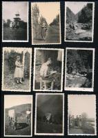 cca 1940 Vegyes több mint 100 db fotó tétel, változó állapotban, közte gyűrött, 5x8 cm