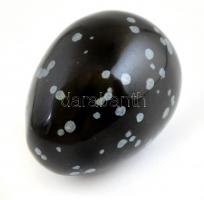 Obszidián ásvány tojás, m: 3 cm