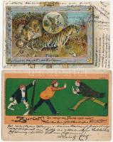 13 db RÉGI motívum képeslap: művész, színész, reklám / 13 pre-1945 motive postcards: art, actors, advrtisement
