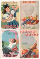 10 db magyar egészségügyi propagandalap / 10 Hungarian health campaign propaganda cards