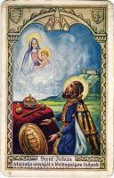 Szent István felajánlja országát a Boldogságos Szűznek / Saint Stephen, King of Hungary offers his land to the Virgin Mary. R.J.E. 16/13. (EM)