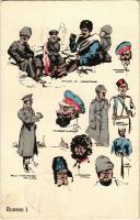 1916 Russen. Typen aus unseren Gefangenenlagern / WWI German military POW (prisoner of war) camp, Russian types (EK)