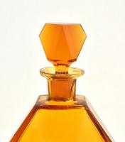 Art deco italos készlet. 6 + 1 db Formába öntött, anyagában színezett, kis lepattanással