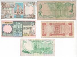 Líbia 1971. 1/4D + 1981. 1/4D + 1D + 1991. 1/4D + 2002. 1/4D T:I-III- Libya 1971. 1/4 Dinar + 1981. 1/4 Dinar + 1 Dinar + 1991. 1/4 Dinar + 2002. 1/4 Dinar C:UNC-VG
