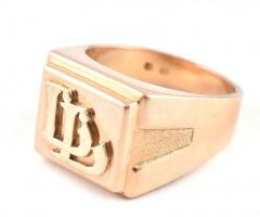 Arany(Au) 14K pecsétgyűrű, jelzett méret: 62, nettó: 14,12 g