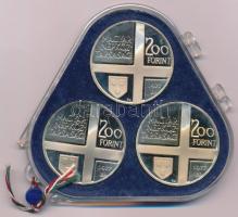 1977. 200Ft Ag (3xklf) "Magyar festők II. / Csontváry, Mányoki, Rippl-Rónai" eredeti, plom...