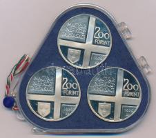 1976. 200Ft Ag (3xklf) "Magyar festők I. / Derkovits, Szinyei, Munkácsy" érmesor eredeti, ...