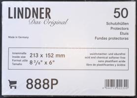 Lindner 888P víztiszta bankjegytok, 50db-os eredeti, bontatlan csomagban (213x152mm)