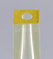 Muranoi váza.Formába öntött, többrétegű, anyagában színezett, metszett, hibátlan. 25 cm