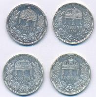 1912KB-1916KB 1K Ag "Ferenc József" (4xklf) T:1- Adamo K5.1