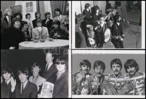 cca 1969 Beatles együttes, Fekete György (1904-1990) budapesti fényképész hagyatékából 4 db mai nagyítás, 10x15 cm