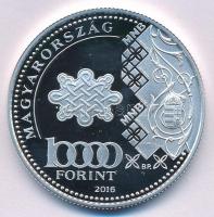2016. 10.000Ft Ag "Hetvenéves a forint" tanúsítvánnyal T:PP