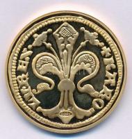 DN "A legértékesebb magyar érmék - Károly Róbert aranyforintjának replikája" aranyozott Cu...