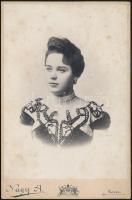 cca 1890 Léva, Nagy Arthur fényképészeti műintézetében készült, keményhátú, vintage fotó, 16×11 cm