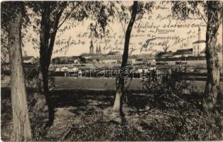1914 Pancsova, Pancevo; Temes-part, uszályok, Weifert sörgyár. No. 353. / Timis riverbank, barges, brewery (EK)