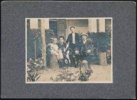 1906 Sajó-Vázsony, Cséti István feliratozott, datált vintage fotója, 8,5x11,5 cm, karton 12,8x17,8 cm