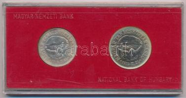 1969. 50Ft Ag + 100Ft Ag "Tanácsköztársaság" pár piros, "MAGYAR NEMZETI BANK" műanyag tokban T:BU   Adamo EM34, EM35