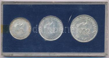 1967. 25Ft Ag + 50Ft Ag + 100Ft Ag "Kodály" sor eredeti kék "MNB" tokban T:BU to...