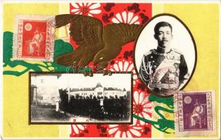 Emperor Taisho. Japanese royalty Emb. art postcard