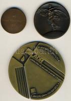 Ausztria 1931. "Bécsi Regatta Szövetség" Br emlékérem T:2 + Görögország 1958. "Panath...