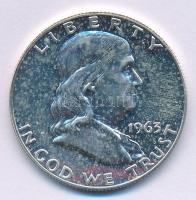 Amerikai Egyesült Államok 1963. 1/2$ Ag Franklin T:1,1- USA 1963. 1/2 Dollar Ag Franklin C:UNC,AU  Krause KM#199