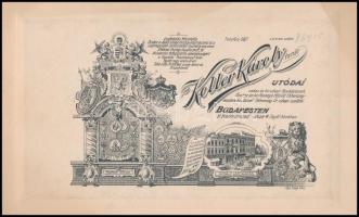 cca 1895 Budapest, Koller utódai fényképészeti műtermében készült, keményhátú vintage fotó, szép hát...