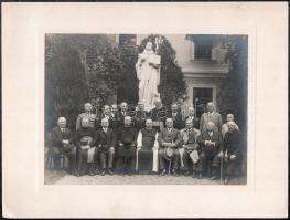 1933 Öregdiákok 40. éves találkozója, csoportkép, vintage fotó feliratozva, 17,3x23,5 cm