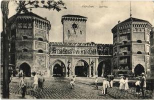 1910 München, Munich; Isartor / street view, gate. Franz Joseph Huber No. 176. (EK)