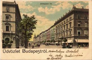 1901 Budapest VI. Andrássy út, kávéház. Ottmar Zieher litho