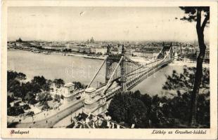 1943 Budapest, látkép, Erzsébet híd (EK)