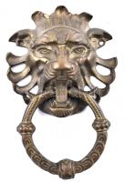 Oroszlános réz kopogtató. 16 cm