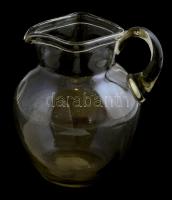 XIX: sz. Régi üveg kancsó 15 cm.